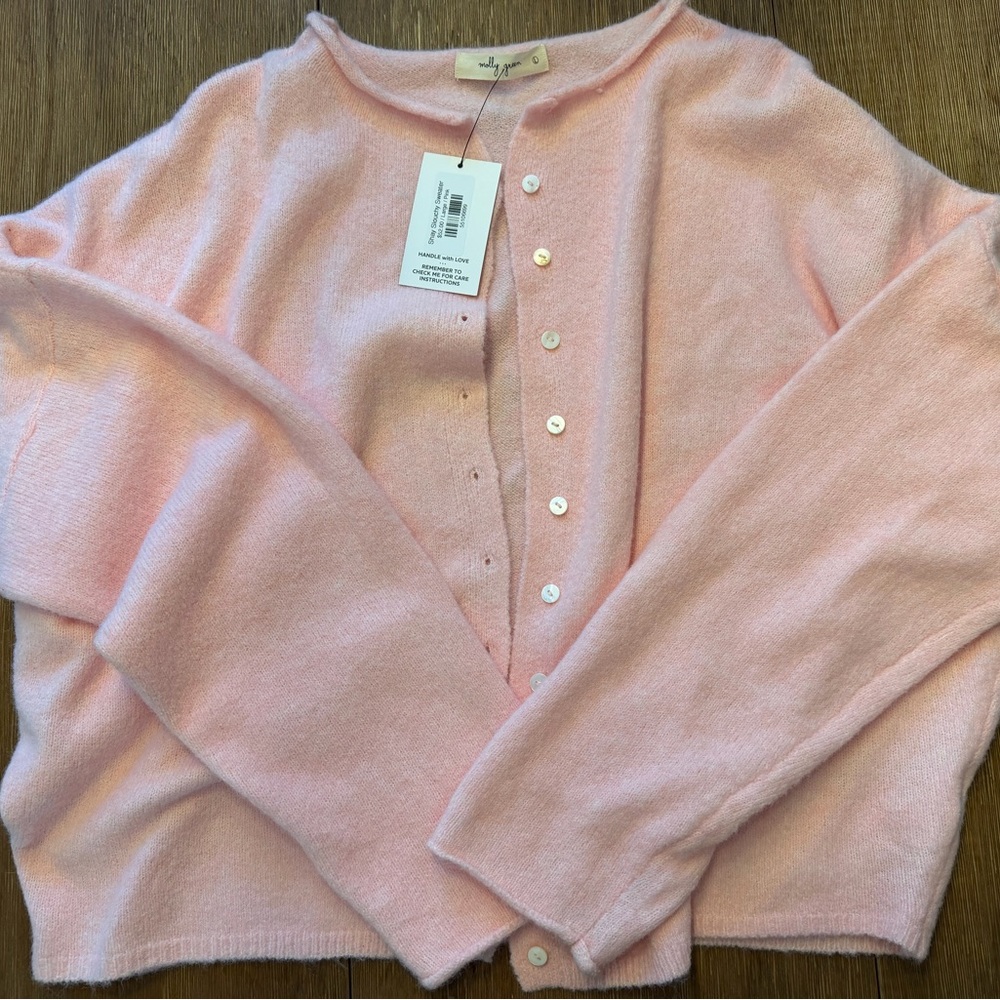 Molly Green Soft Pink Cardigan